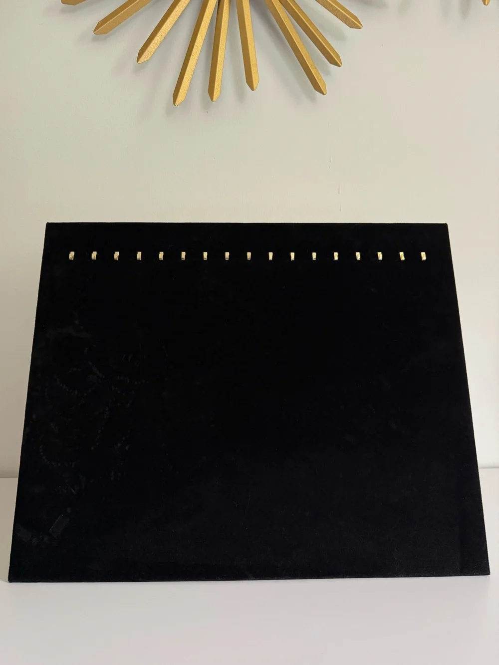 Black Velvet Jewelry Display Stand 17 Hooks Necklace Bracelet Holder Organizer